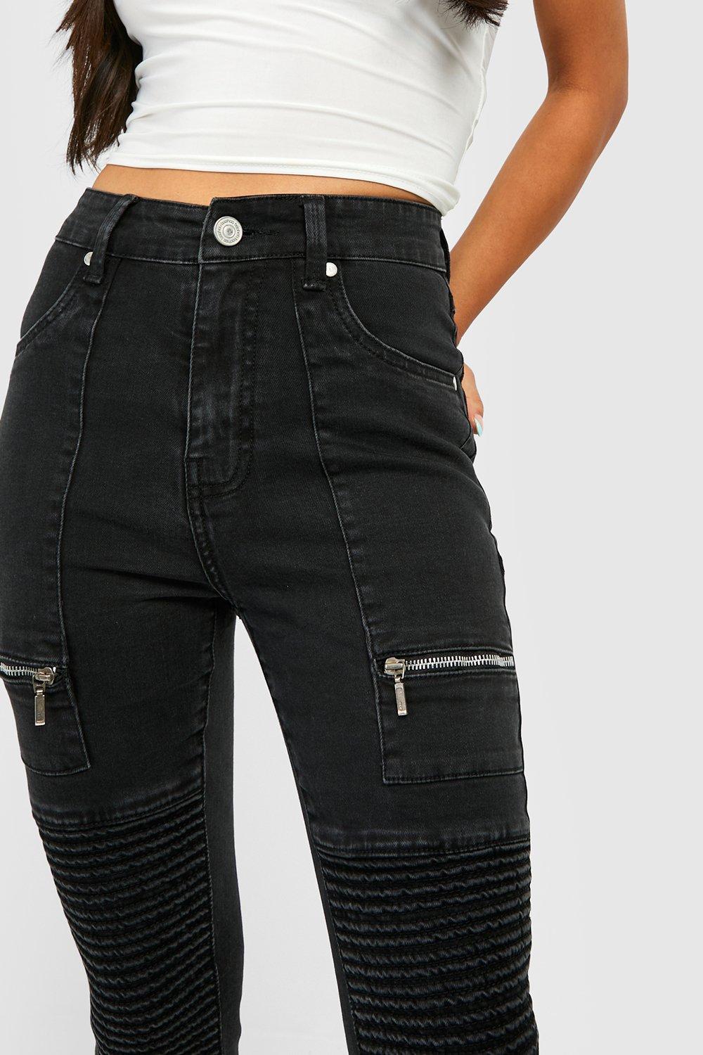 Female biker sale jeans